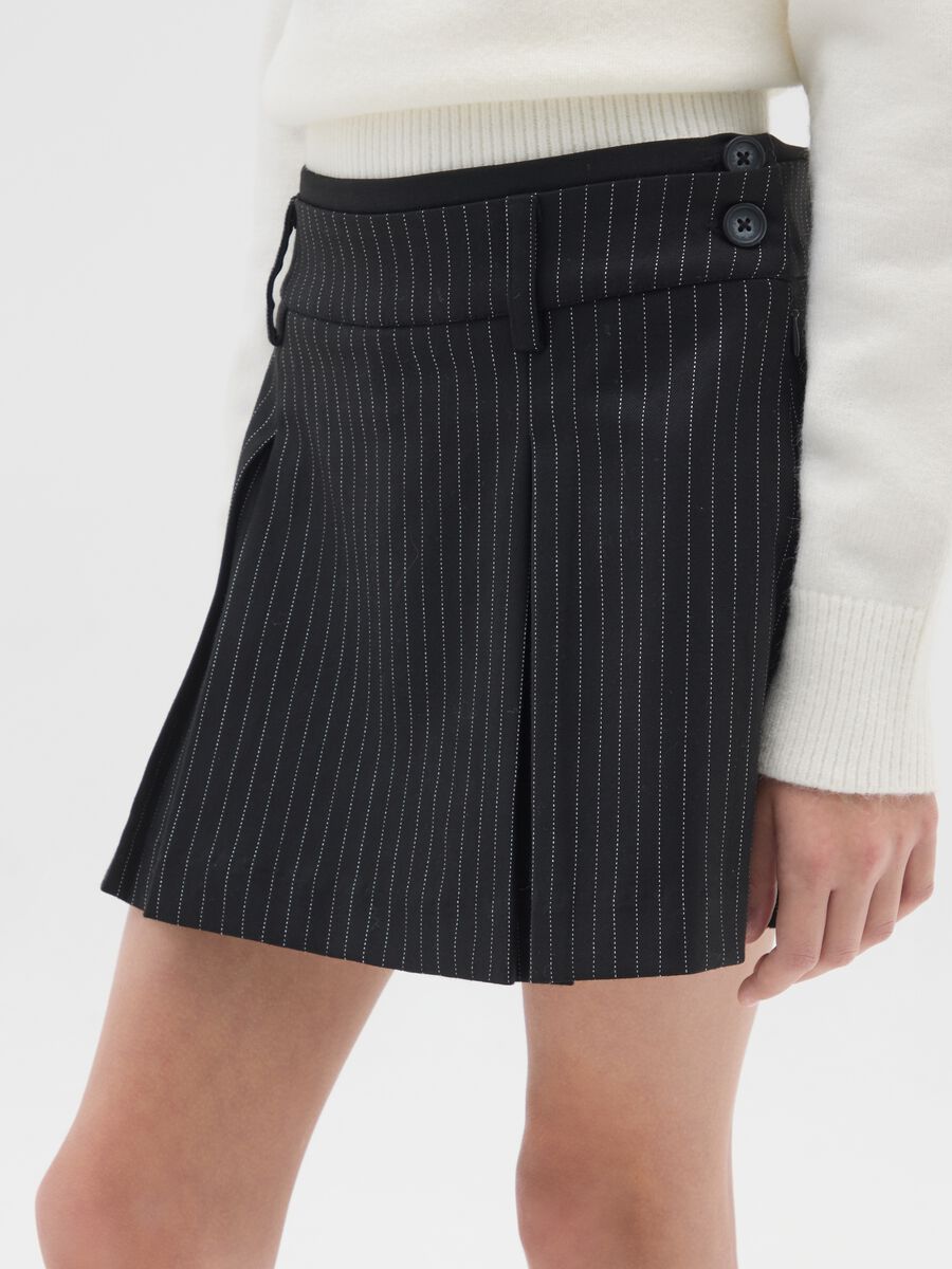 Shorts neri a righe da ragazze regular fit_2