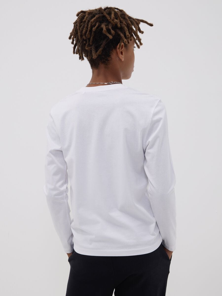 Boys&rsquo; white relaxed-fit T-shirt in pure organic cotton_2