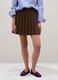 Brown wool-blend pleated skirt_1
