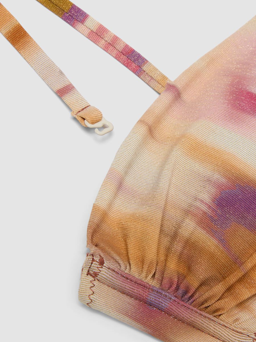 Multicolour stretch bandeau bikini top_5