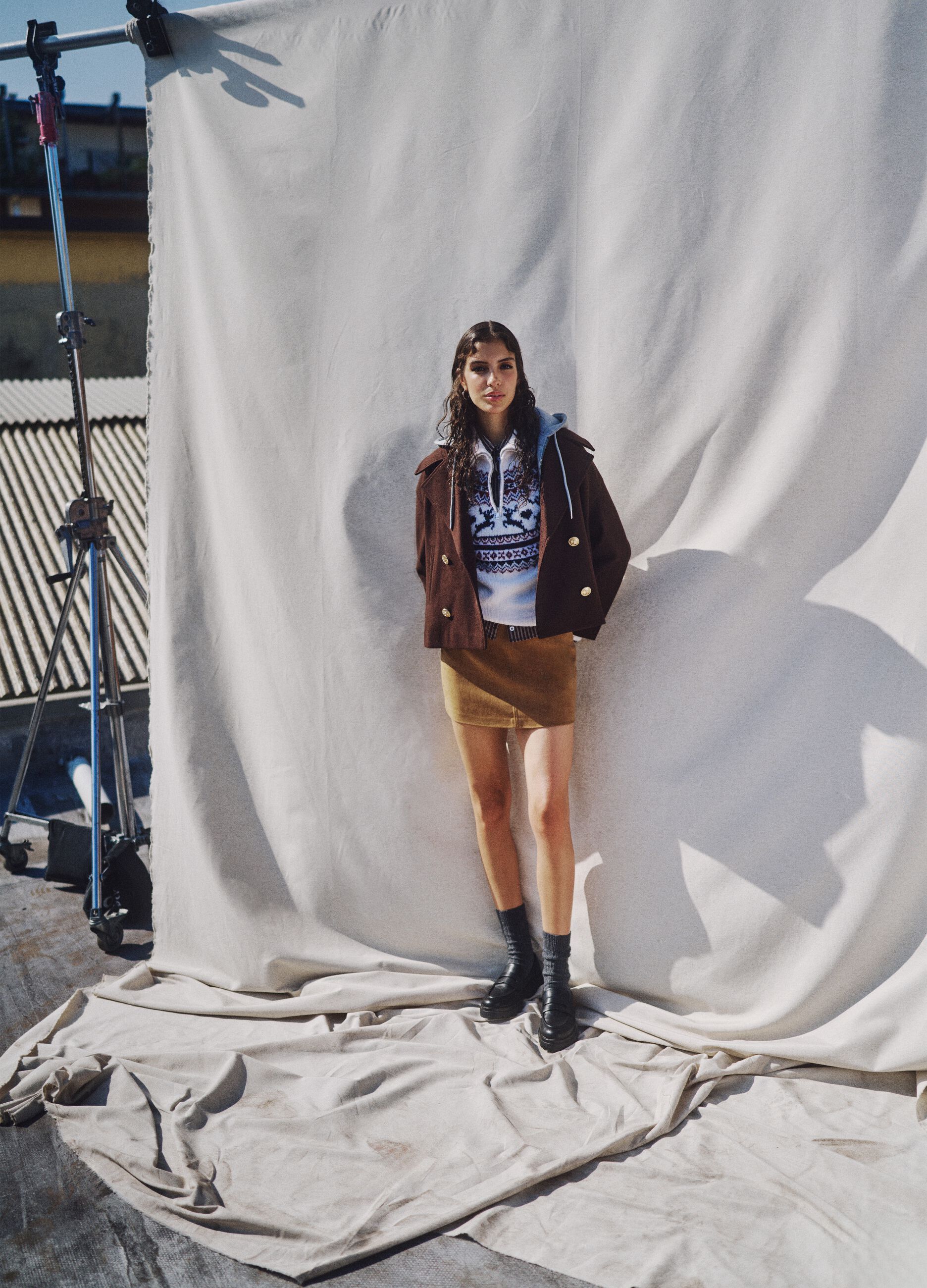 Brown Faux Leather Mini Skirt