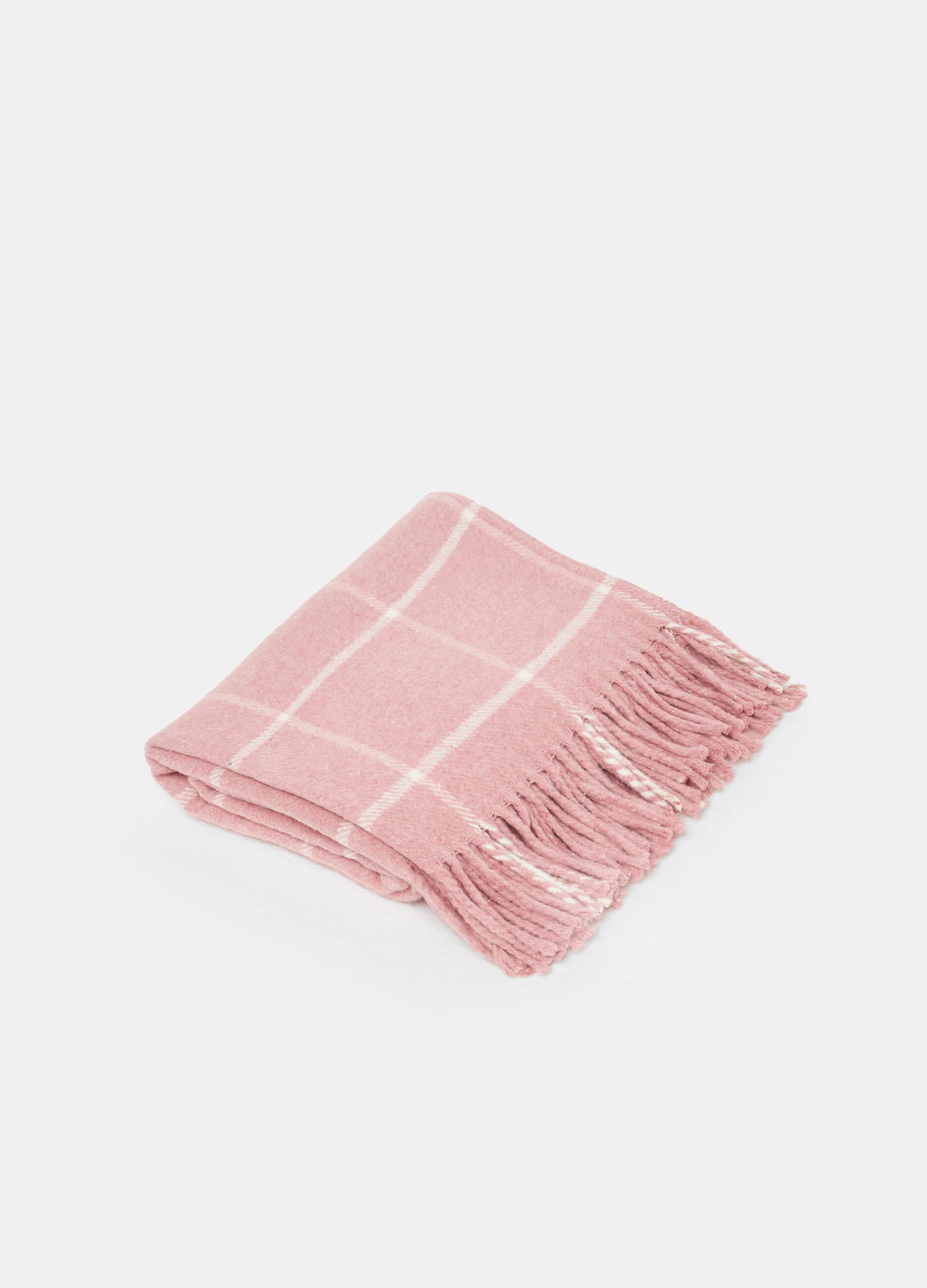Check blanket in cotton blend