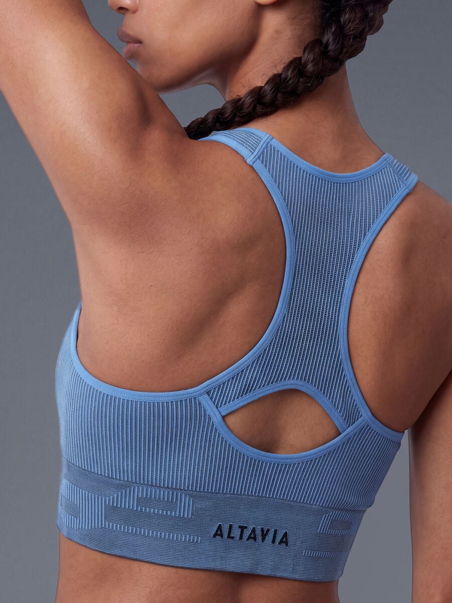 Blue breathable stretch technical top ALTAVIA_1
