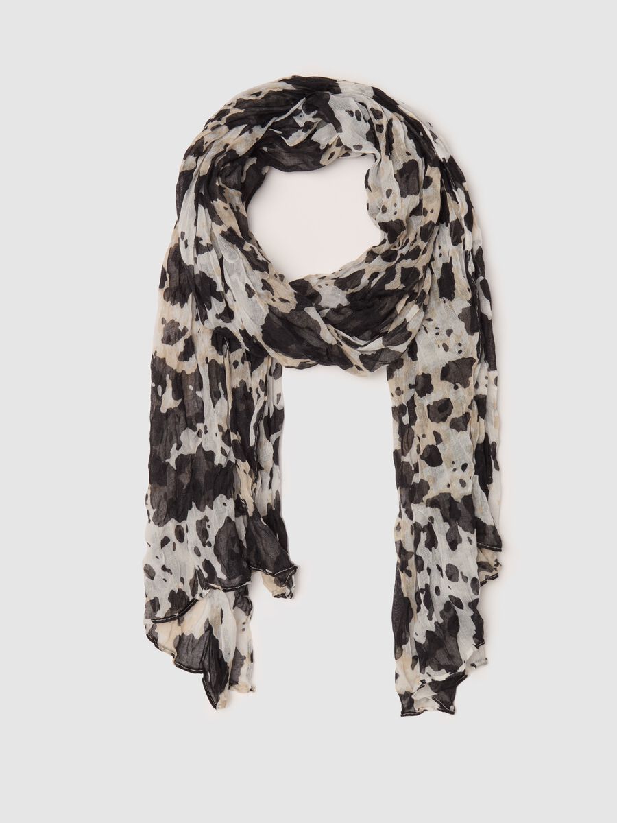 Crinkle-effect speckled pashmina_0