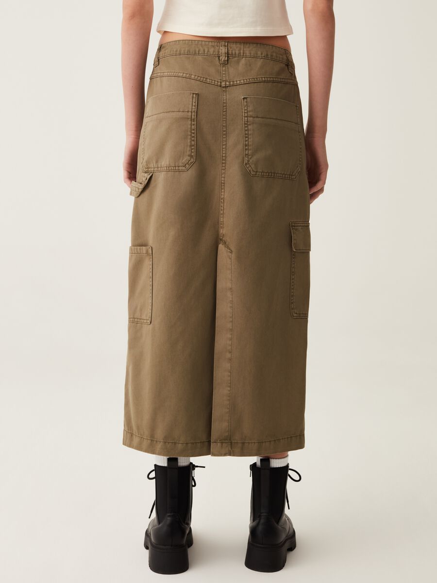 Gonna cargo midi in cotone_2