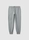 Regular Fit Grey Cotton Blend Jogger Trousers_4