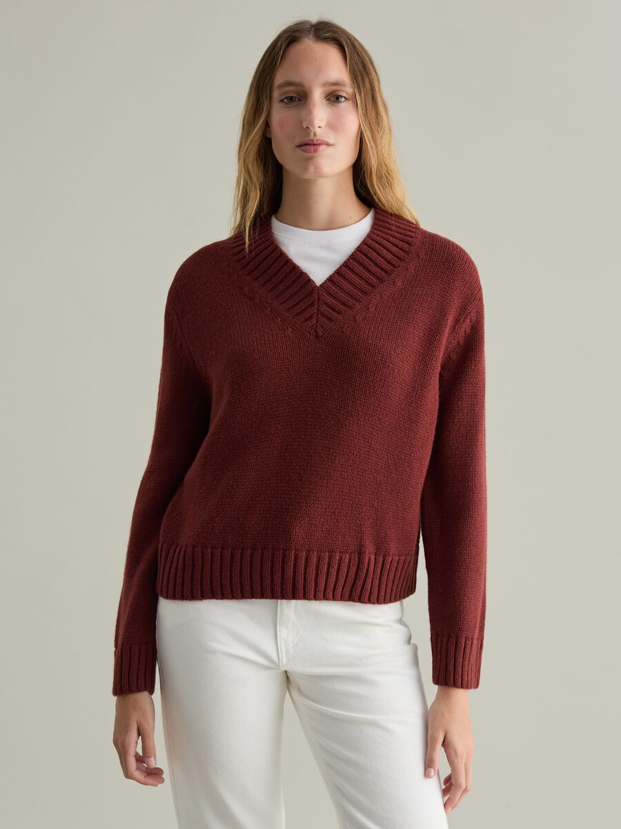 V-neck pullover_0