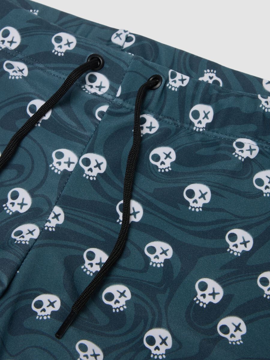 Blue stretch boxer swim shorts_2