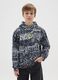 Grey cotton blend regular fit boys' sweatshirt_0