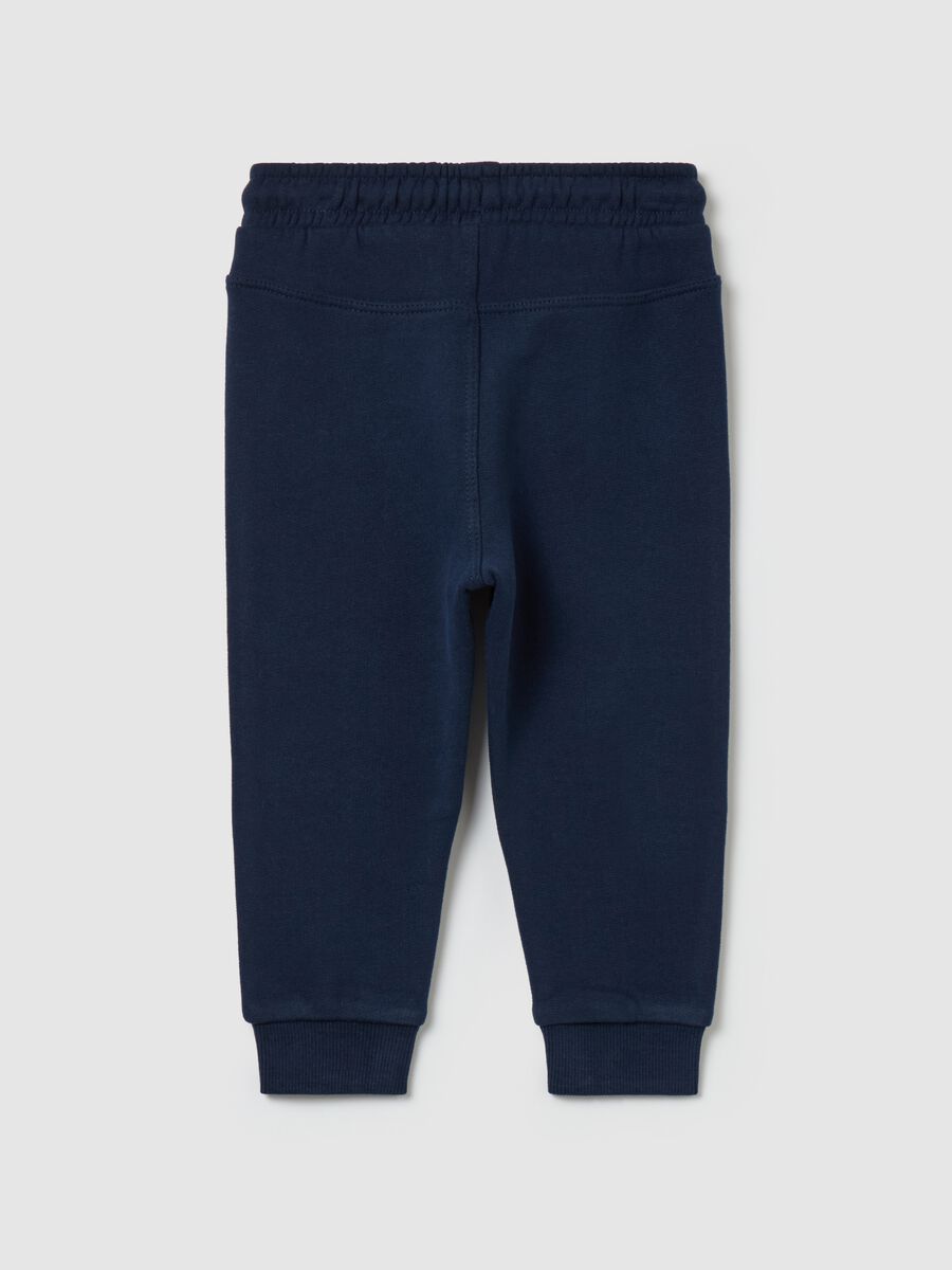 Joggers with drawstring and teddy bear print_1