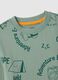 Children's green pure cotton regular fit T-shirt with print_2