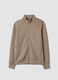 Full-zip beige con colletto in tessuto elasticizzato Easy Dry regular fit_4