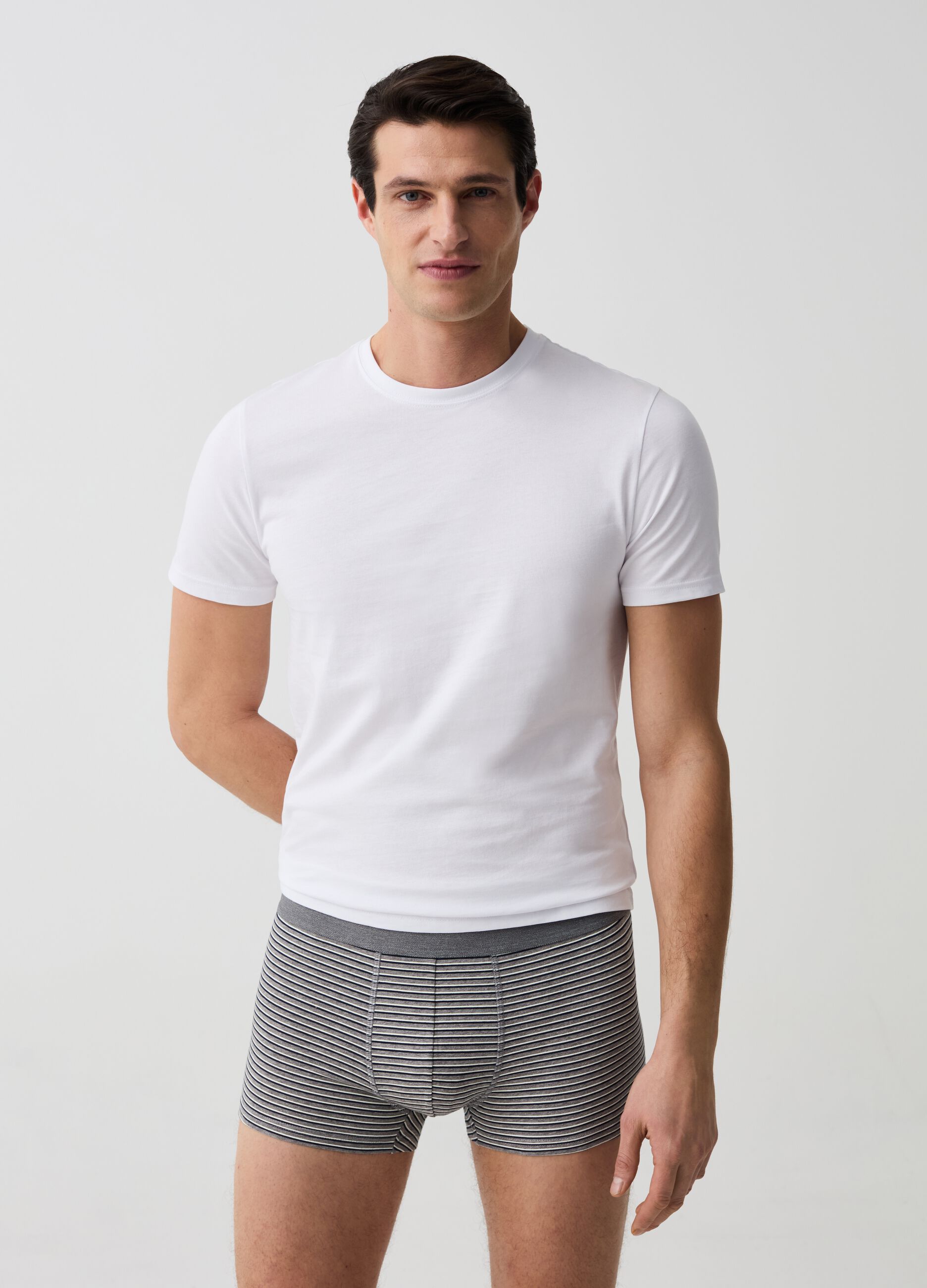 Ovs Tripack boxer in cotone bio stretch fantasia