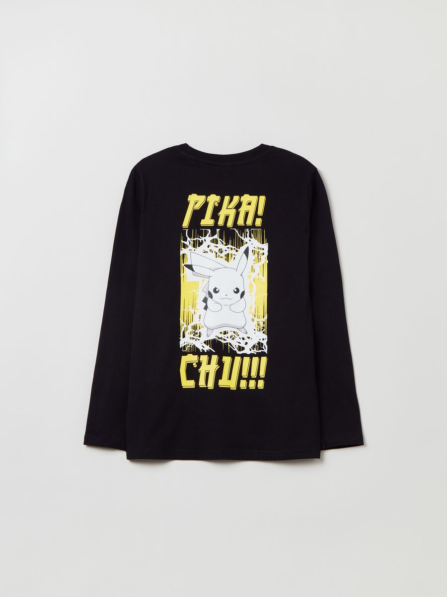 T-shirt a maniche lunghe stampa Pikachu_1