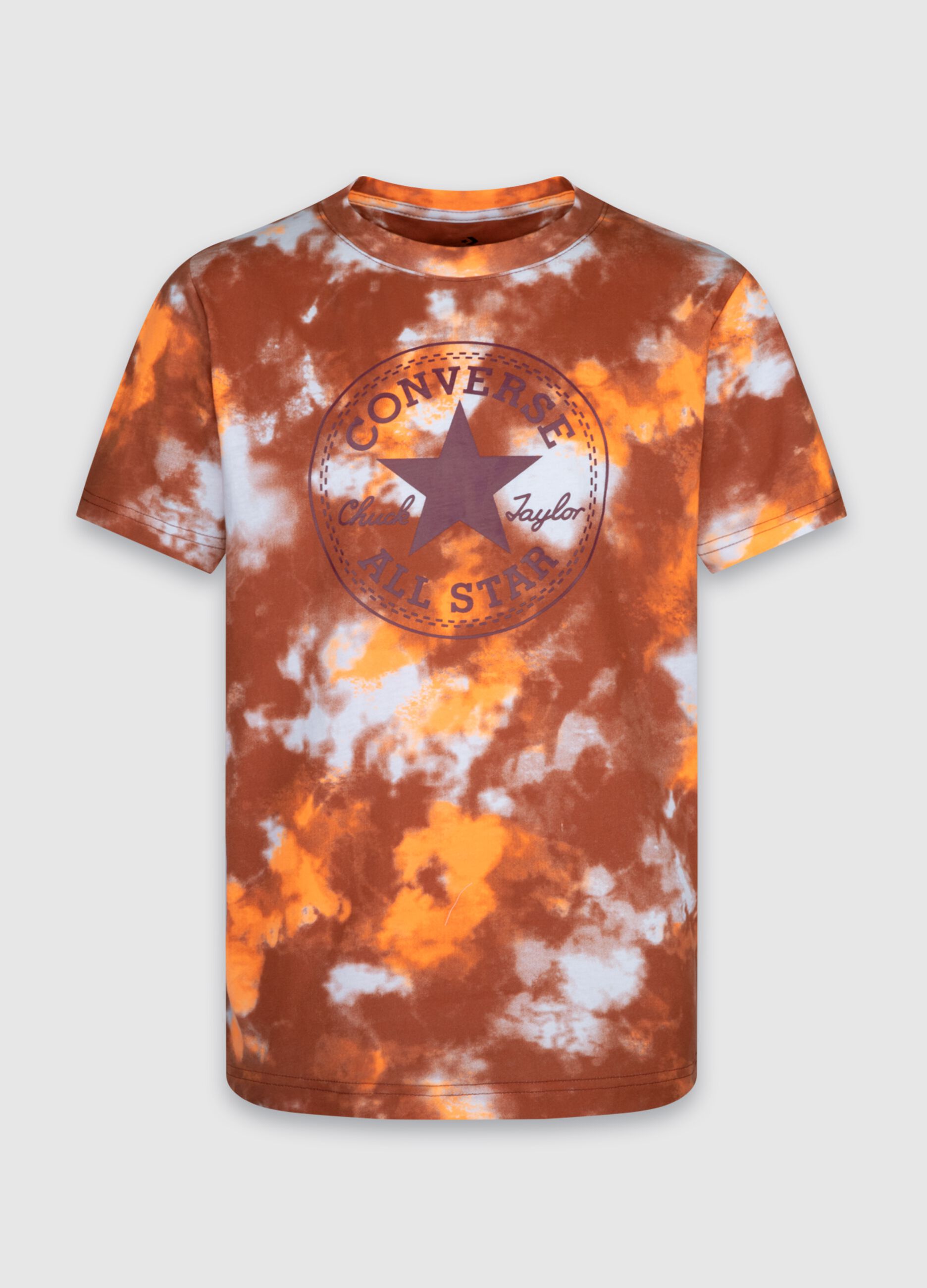 T shirt maniche lunghe tie dye arancione CONVERSE per bambino CONVERSE da Ragazzo OVS