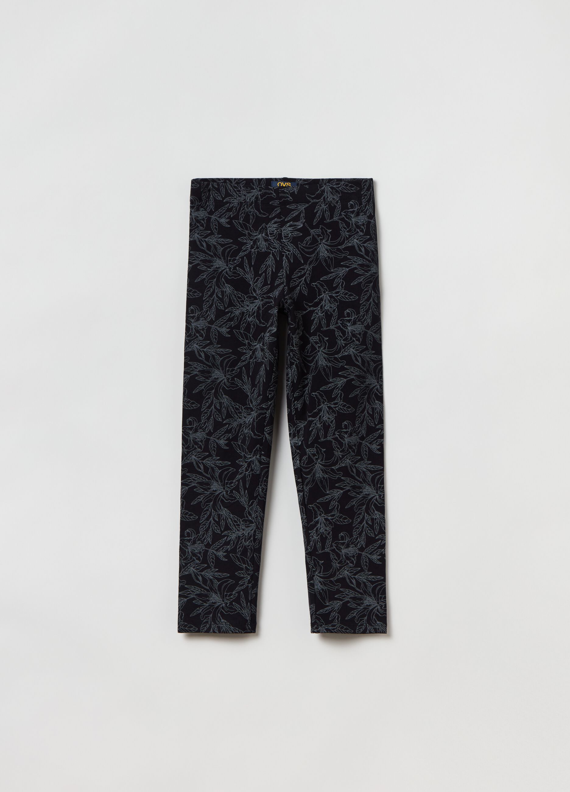 Leggings stretch con stampa_0