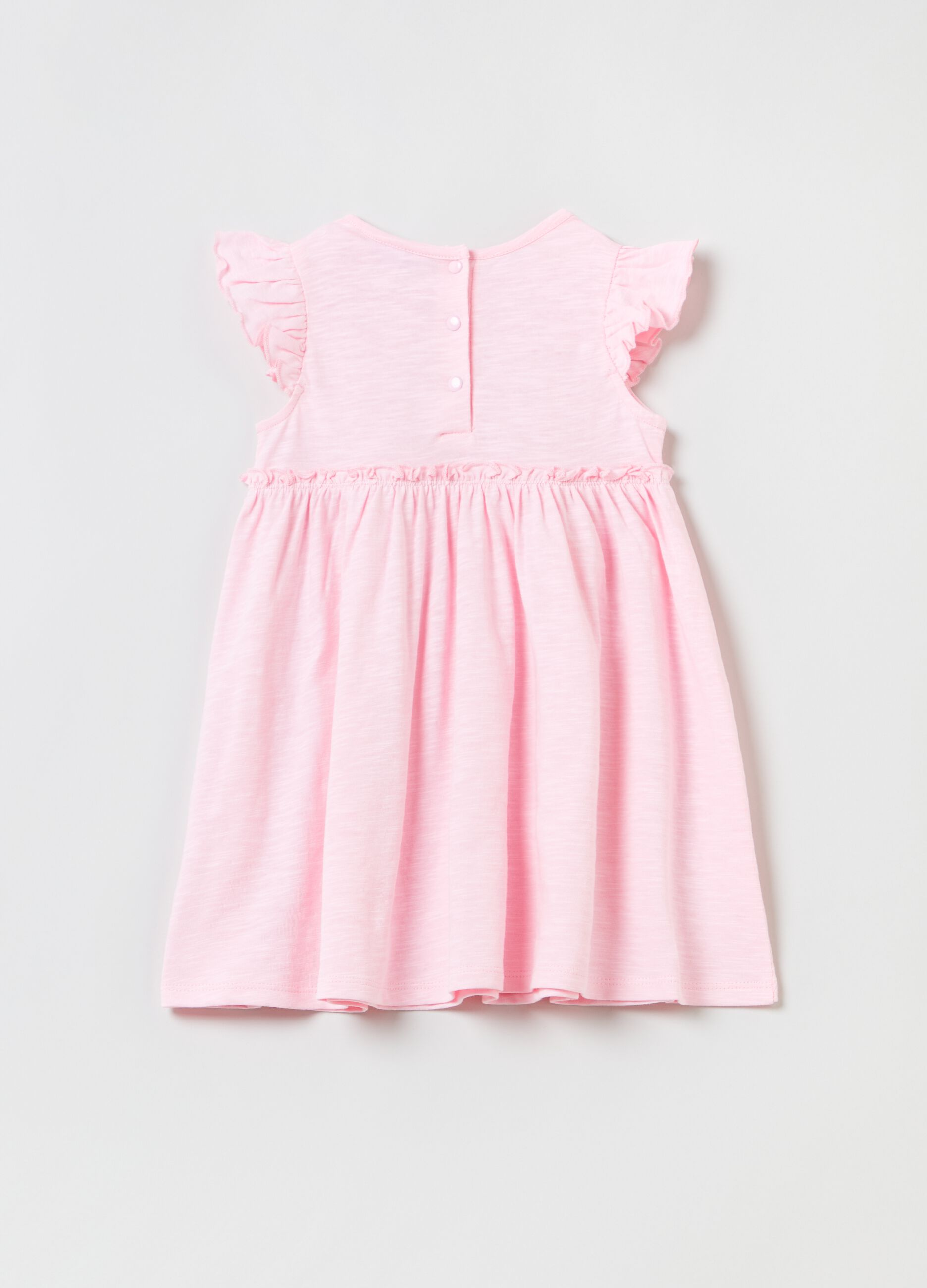 Cotton dress with frill