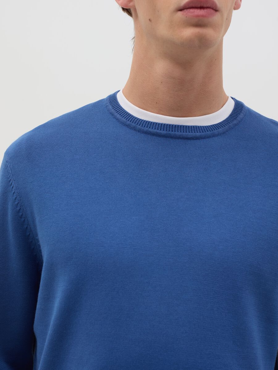 Cotton pullover with round neck_2