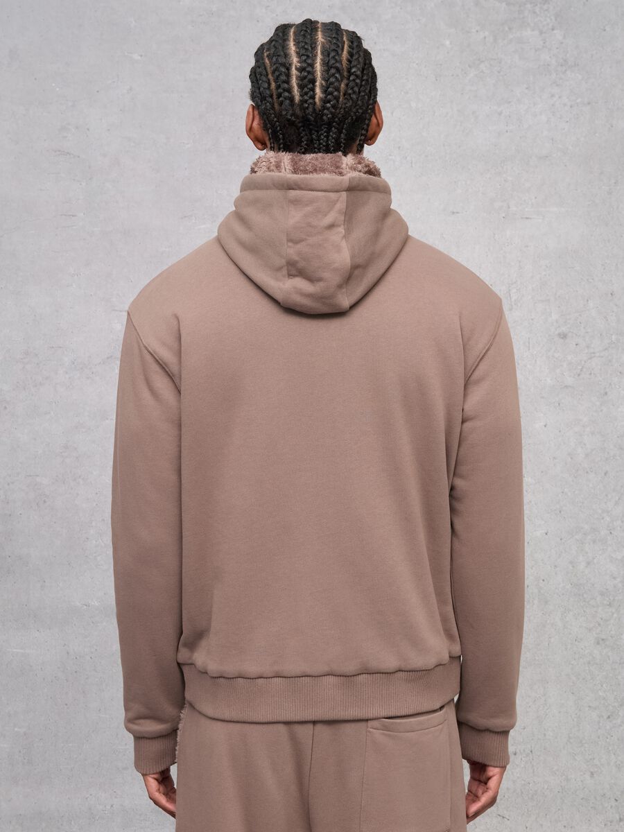 Reversible Teddy Full-Zip Hoodie Mocha_3