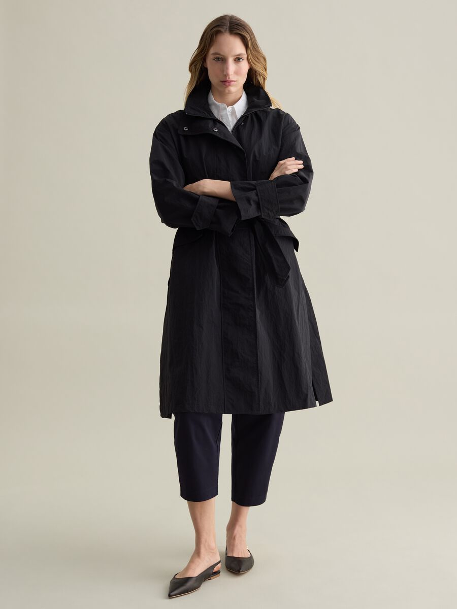 Long trench coat with zip and buttons_0