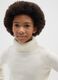 Girls' white turtleneck regular fit sweater_2