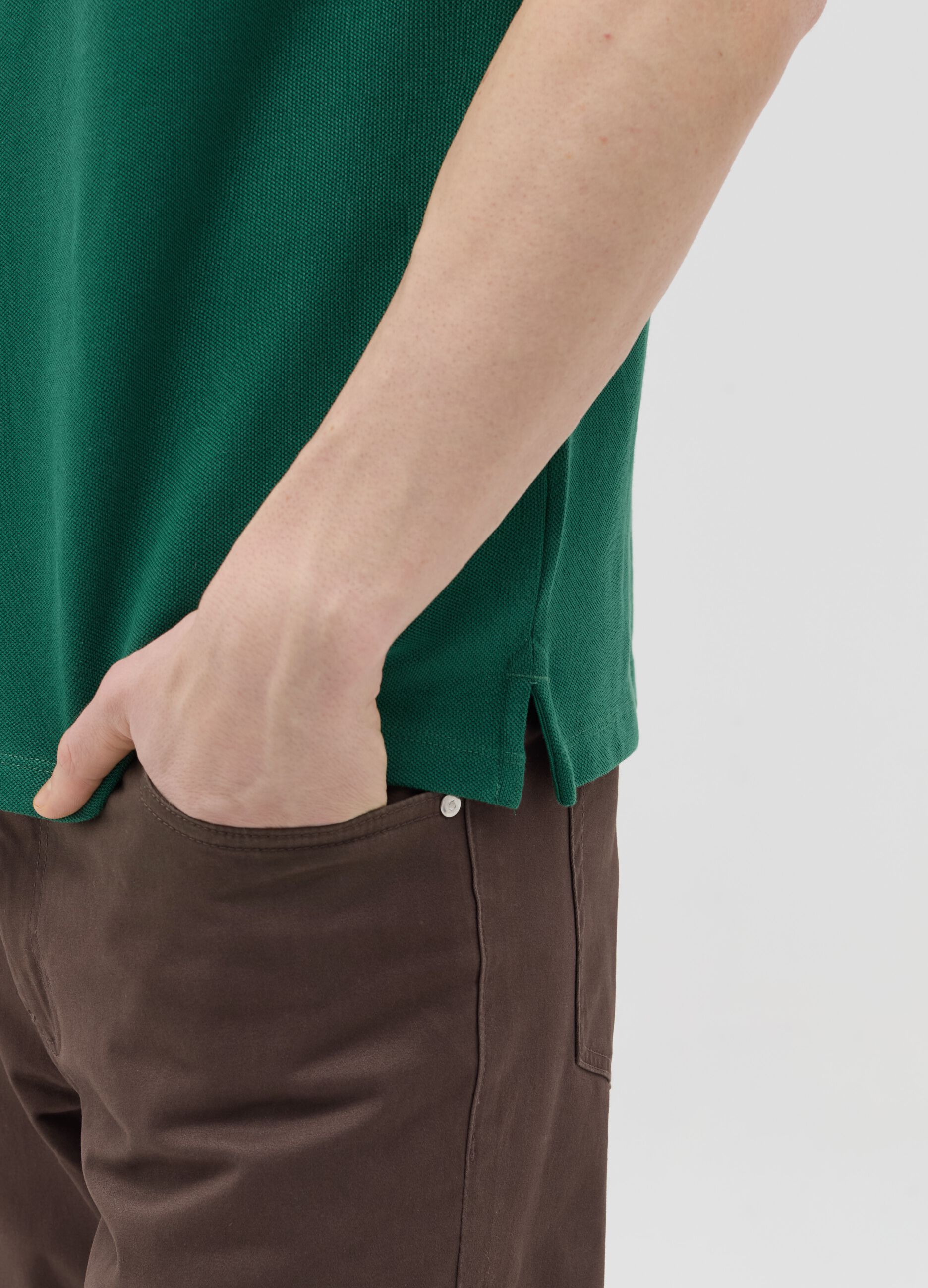 Polo regular fit in cotone bio 