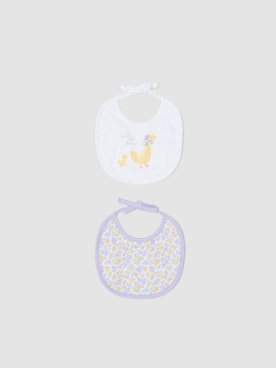 Two-pack of white bibs in pure organic cotton_0