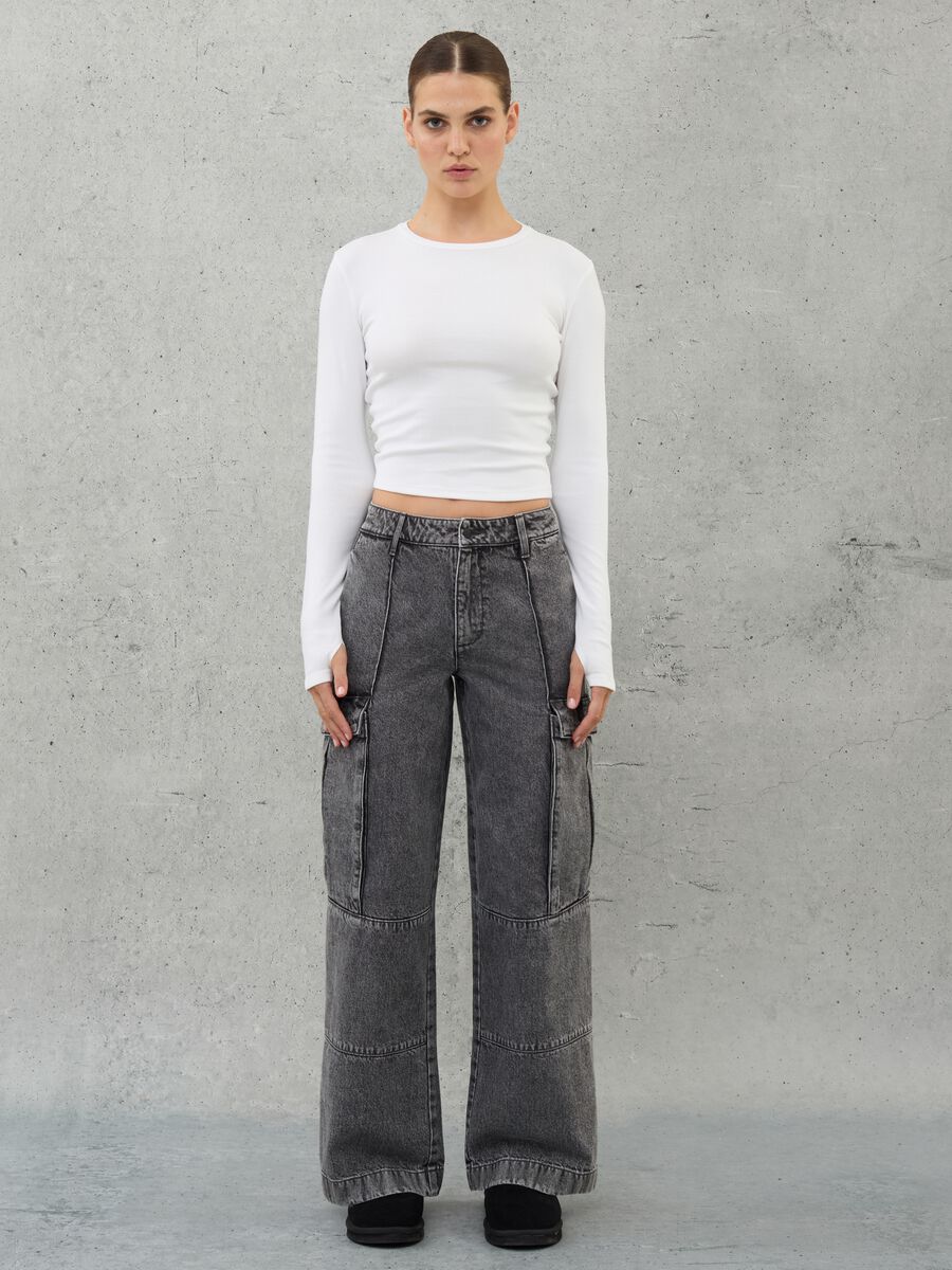 Crop Longsleeve T-shirt White_4