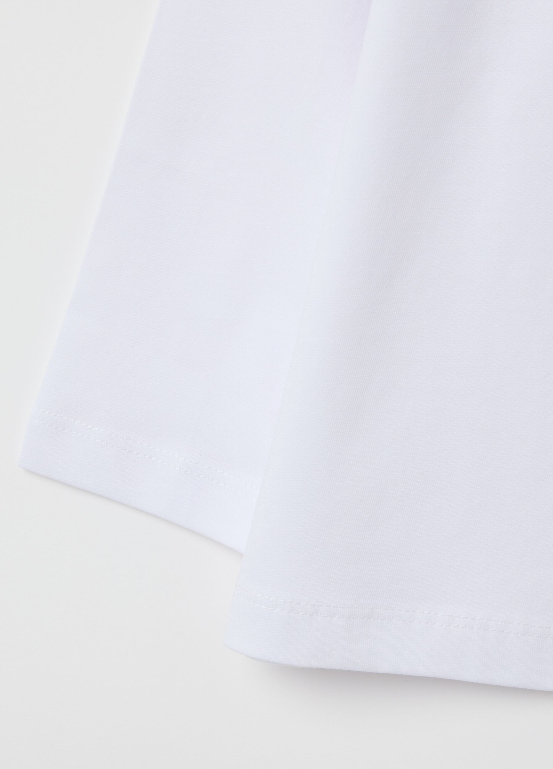 White pure cotton children's regular fit shirt