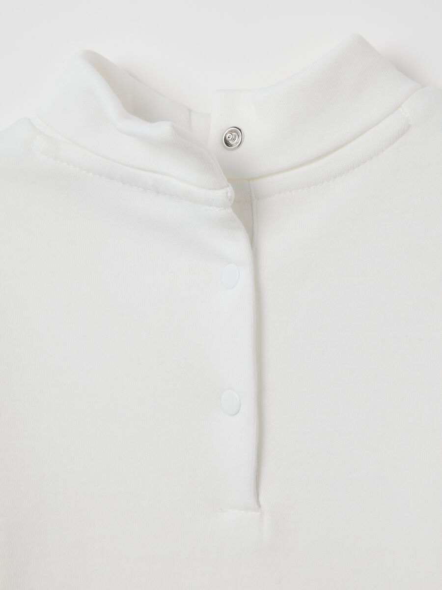 Baby girl's white pure cotton regular fit t-shirt_3