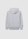 Grey regular fit children's cotton blend hoodie_4