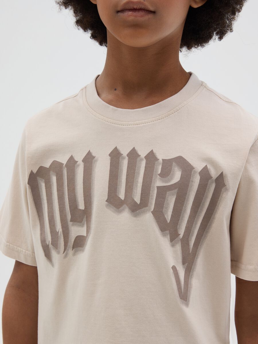OVS Kid Short Sleeve T-shirt with 'My Way' Print_1
