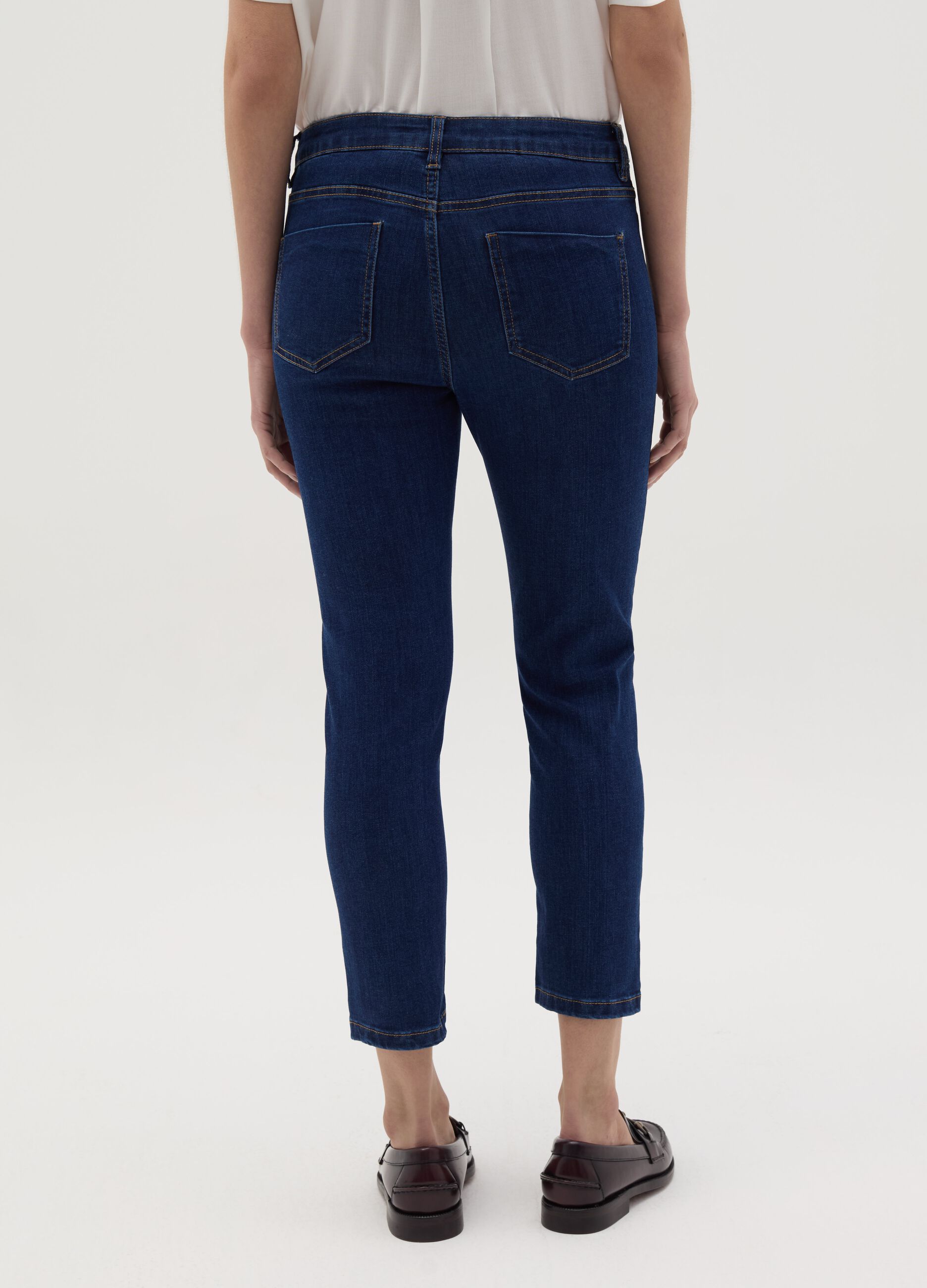Skinny-fit crop jeans