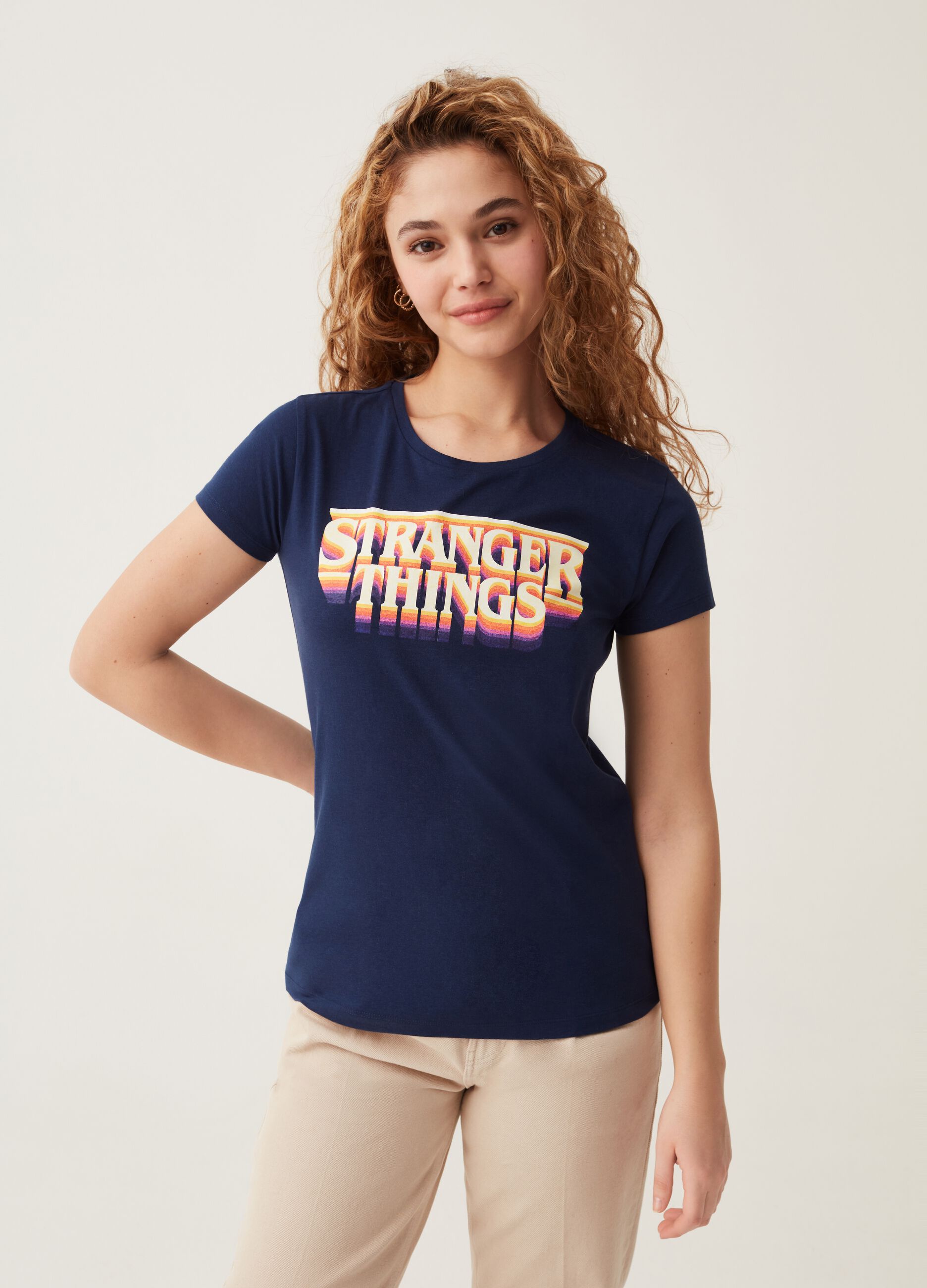 T shirt con stampa Stranger Things