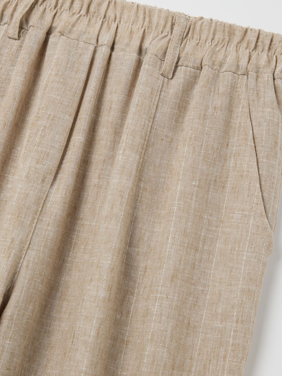 Beige trousers in stretch fabric_5