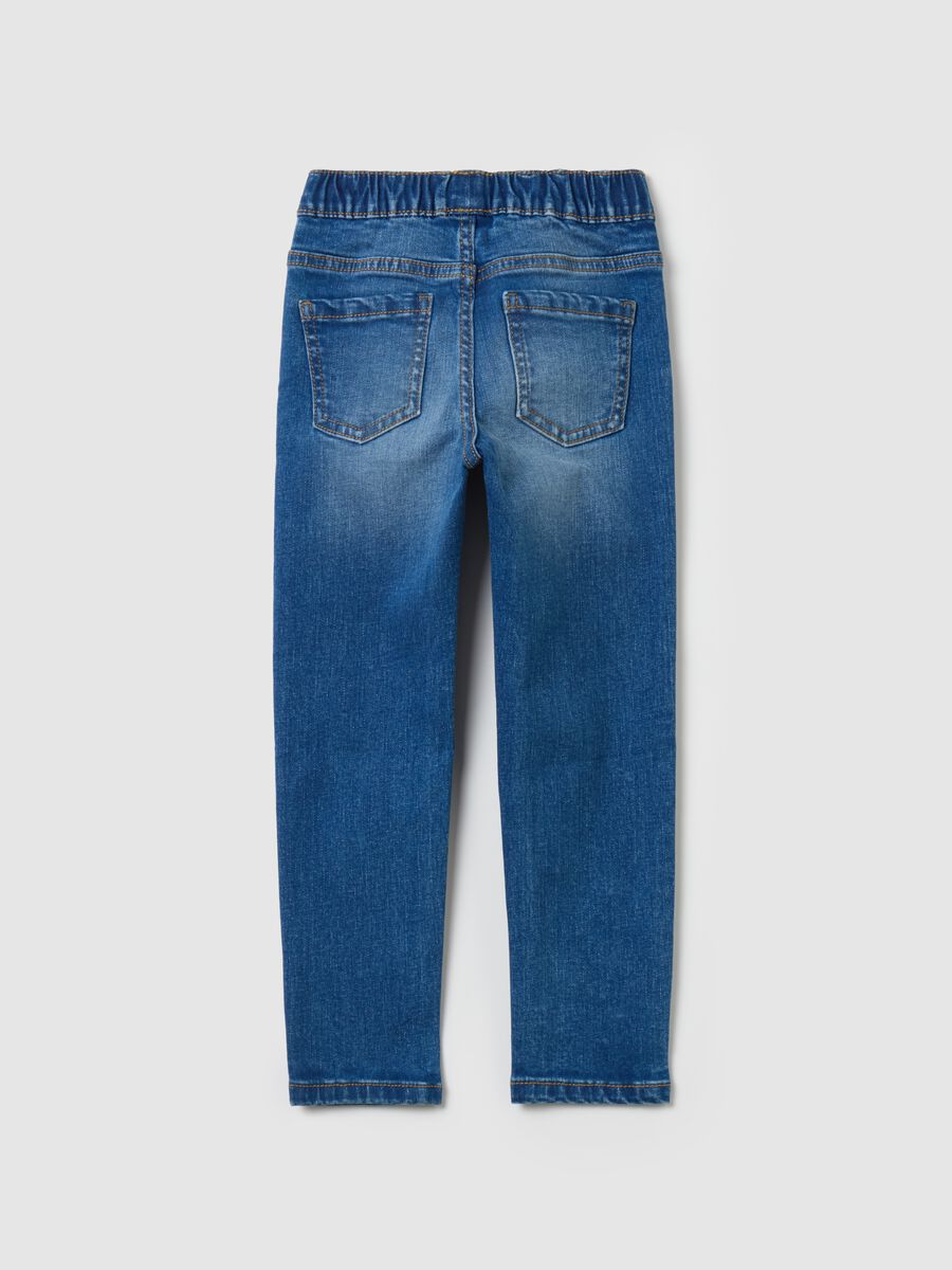 Jeggings skinny fit con ricamo floreale_1