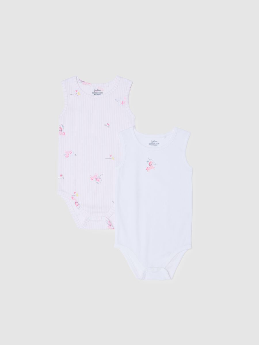 Bipack of multicolour pure cotton baby bodysuits_0