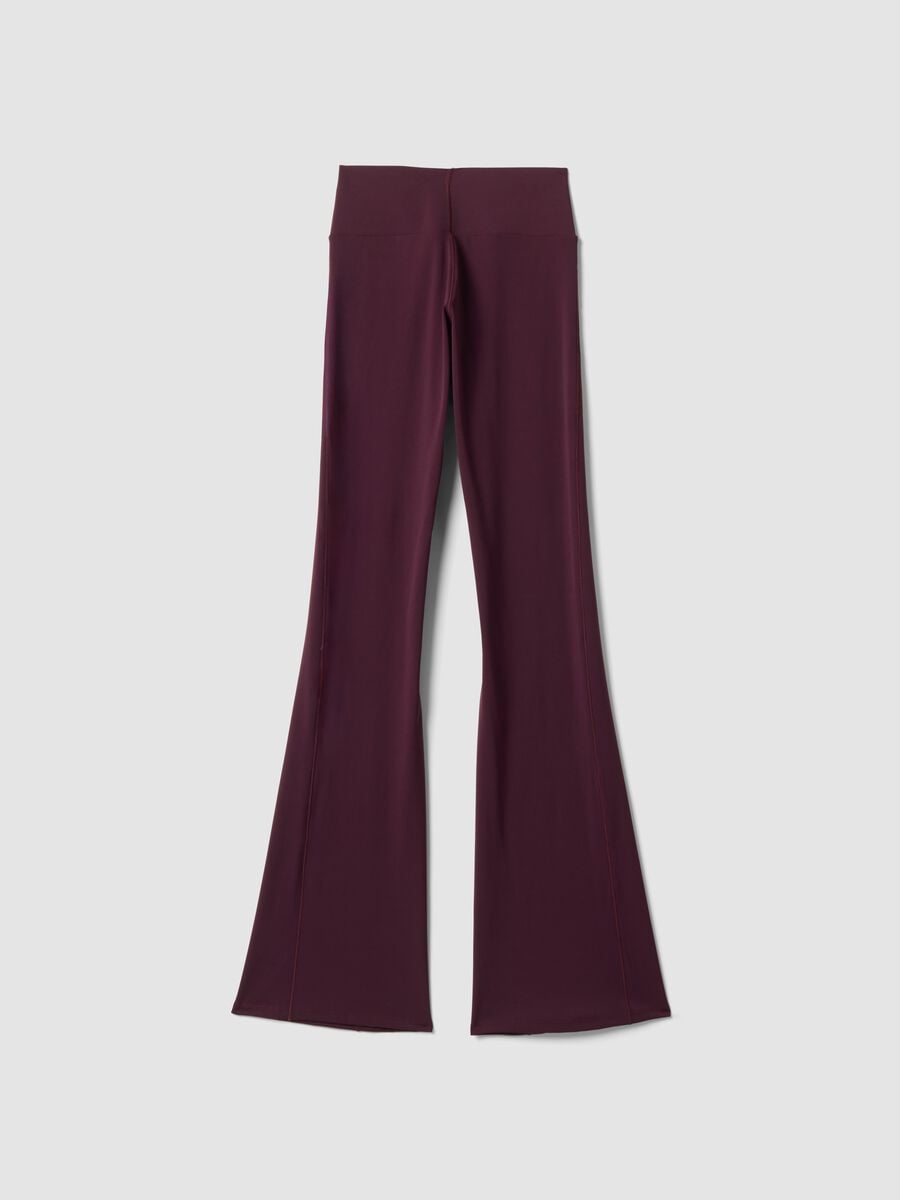 Purple flared leggings in stretch fabric ALTAVIA STUDIO_6