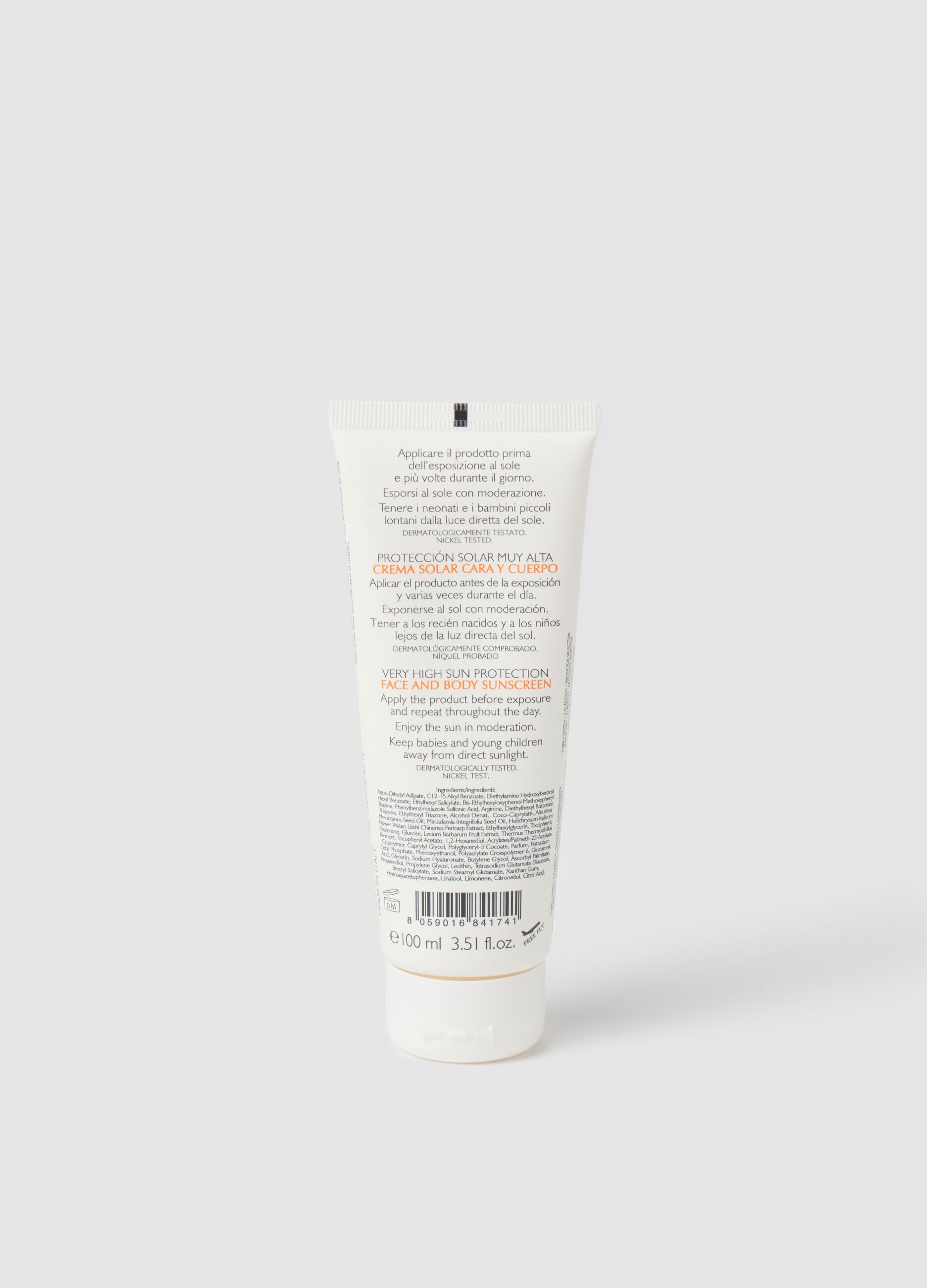Sun SPF 50+ protezione solare molto alta viso e corpo