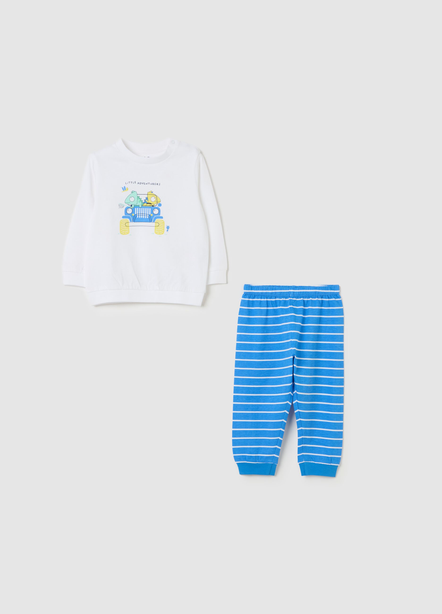 Organic cotton pyjamas with animals print