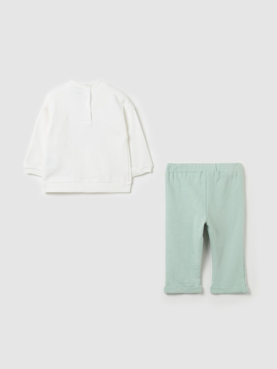 Jogging set in cotone bio con stampa scoiattoli_1