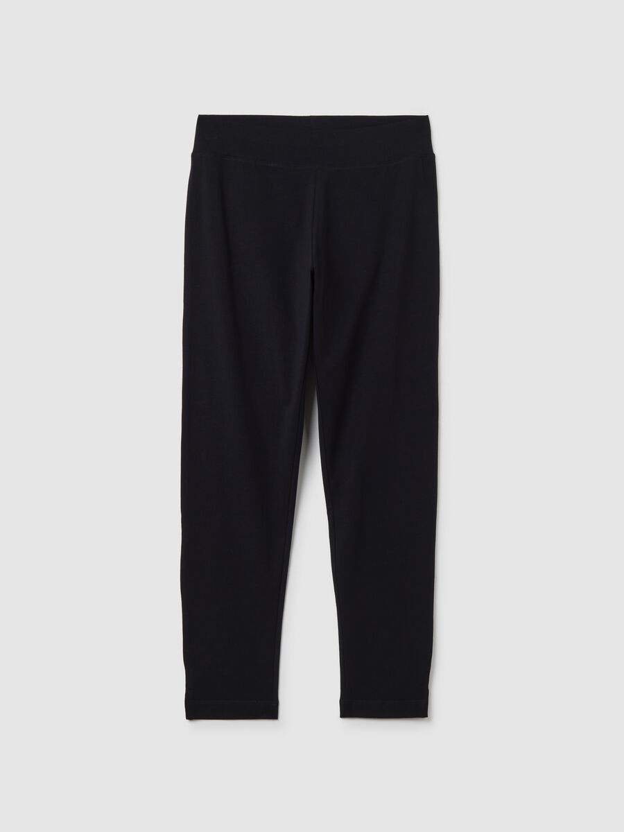 Skinny black stretch cotton leggings_4