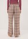 Beige pure viscose checked pyjama trousers_2