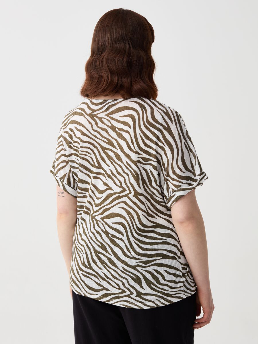 Curvy T-shirt with zebra print_2