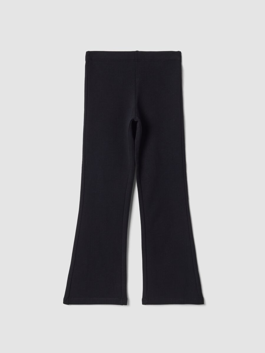 Leggings blu in cotone organico elasticizzato skinny fit_0