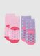 Bipack of multicolor stretchy cotton socks for girls_1
