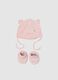 Newborn Girl's Pink Cotton Blend Bonnet_0