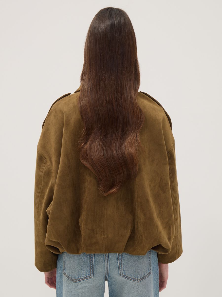 Green stretch-fabric jacket with zip, regular fit_3