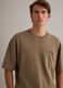 Brown short sleeve pure cotton T-shirt_3