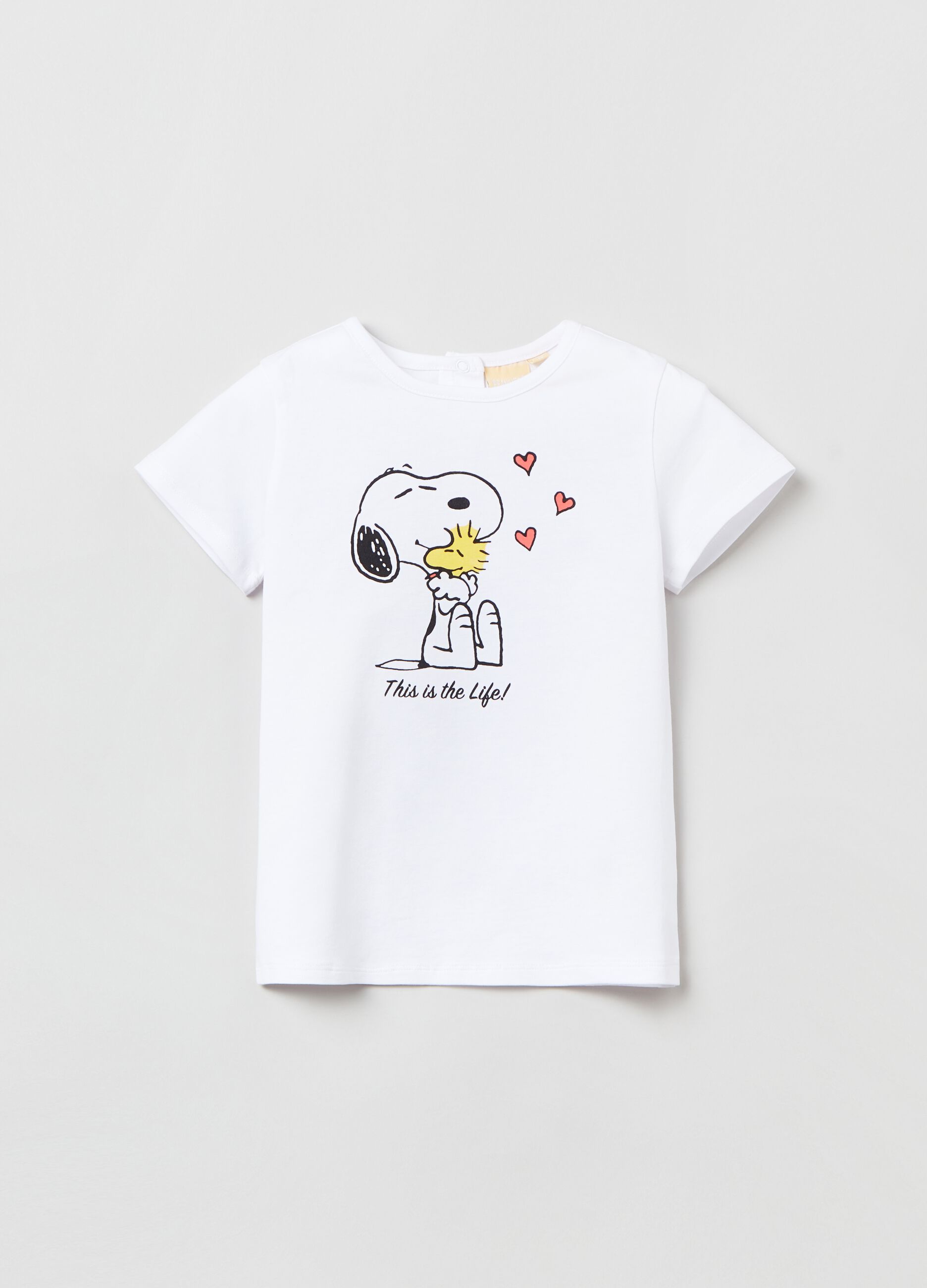 Cotton T-shirt with Snoopy print